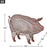 Accent Plus Chicken Wire Pig Sculpture