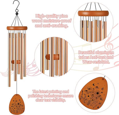 Gigi Wind Chimes for Outside, Gifts for Gigi Windchimes Outdoors for Patio Porch Garden Yard Hanging, Mothers Day Birthday Gifts for Gigi Grandma from Grandkids