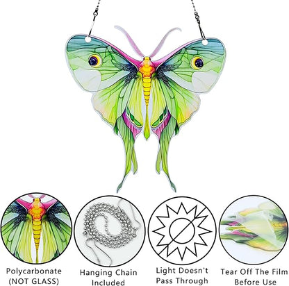 Moth Ornaments Colorful Window Hanging Decorations Home Wall Decor for Indoor Outdoor