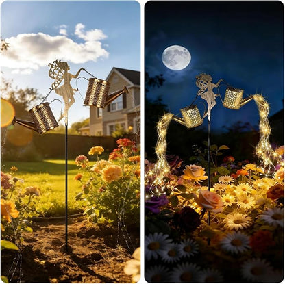 SRNPMIU Solar Watering Can Light - Solar Yard Decorations Outdoor,Garden Decor Lights for Yard,IP65 Waterproof Hanging Lantern Lights,Outside Garden Flower Bed Decor Light for Moms Birthday 2PCS