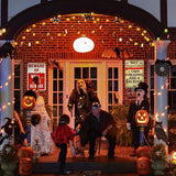 3 PCS Retro Halloween Decor Indoor&Outdoor Warning Signs No Trespassing We're Tired of Hiding The Bodies 7.9x11.8 inch Funny Metal Signs for Yard Gothic Room Wall Decorations