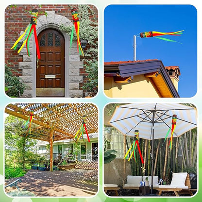 NOVWANG 2 Pieces Juneteenth Windsocks, 40 Inch African American Windsock Outdoor Hanging Flag Juneteenth Decorations for Freedom Day Home Garden Yard Patio Lawn Decor
