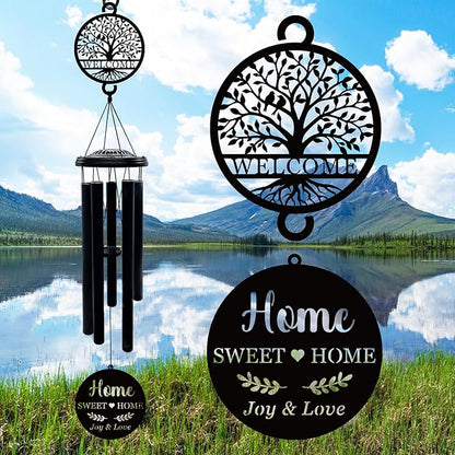 37'' House Warming Gifts New Home Wind Chimes,Housewarming Gifts Ideas for Women, Men, Couple, New Homeowner,Outdoor Decor for Patio,Garden,Yard