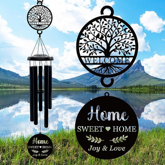 37'' House Warming Gifts New Home Wind Chimes,Housewarming Gifts Ideas for Women, Men, Couple, New Homeowner,Outdoor Decor for Patio,Garden,Yard
