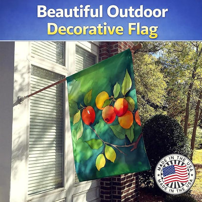 Caroline's Treasures Missouri Hawthorns in Watercolor House Flag Large Porch Sleeve Pole Decorative Outside Yard Banner Artwork Wall Hanging, Polyester, House Size, Multicolor