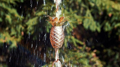 Good Directions 100% Pure Copper Pineapple Rain Chain, 8-1/2 Feet Long, Artistically Designed, Replaces Gutter Downspout