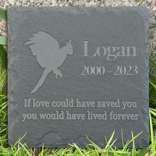 Personalized Parrot Memorial Stone, Custom Parrot Sympathy Gift Memorial Loss Gifts Personalized Pet Gravestone Parrot Garden Stone Parrot Tombstone - Parrot