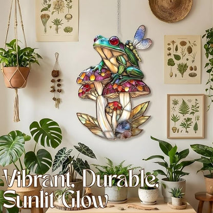 Acrylic Suncatcher Colorful Window Hanging Ornament Sun Catcher Panel for Home Decor Car Garden Gift Ballerina Faux Stained Glass Suncatcher