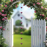 Kroc4vani 5.9ft Rose Rain Chain for Gutters Outside - Rain Chain with 8 Purple Rose Cups Adjustable Hanging Gutter Downspout Replacement for Eaves Drainage, Functional Decorative Outdoor Use