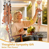 Large Solar Cat Wind Chimes with Wind Catcher/Solar Decor Light to Create a Zen Atmosphere Decor for Outdoor Garden Patio Balcony, Classic Bronze Wind Chimes, Gifts for Mom Grandma Women Wife Daughter
