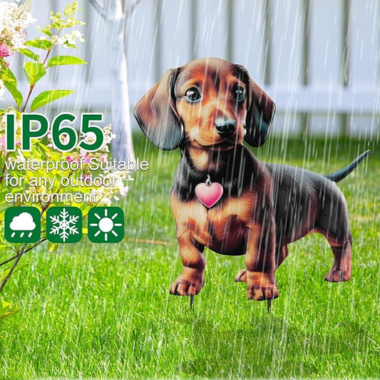 nawaza Dachshund Metal Garden Stakes Decorative,Outdoor Garden Dog Decor Stake,Birthday Gifts for Mom Women,Decorative Metal Housewarming Ornament for Lawn Patio Yard Pathway
