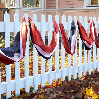 EBaokuup 20x2 Ft Large Patriotic Bunting US Flag Decorations-Double Sided Printed 4th of July Banner Decor Red,White & Blue Stripe Flag-American Patriotic Bunting Flags Hanging for Independence Day Outdoor Porch Garden