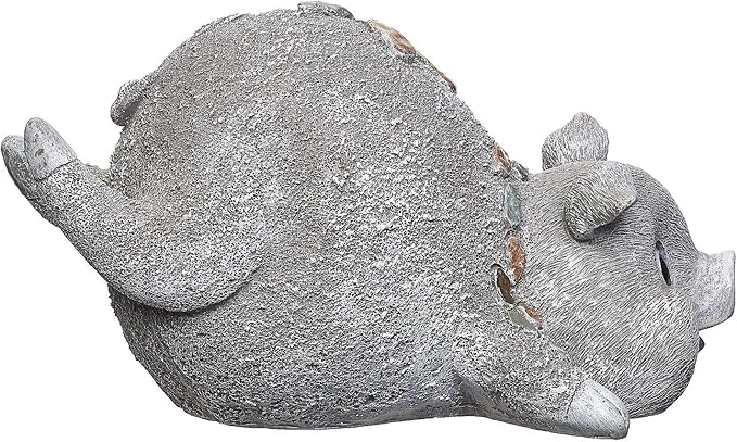 Roman Garden - Pebble Pig Statue, 6H, Garden Collection, Resin and Stone, Decorative, Garden Gift, Home Outdoor Decor, Durable, Long Lasting