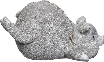 Roman Garden - Pebble Pig Statue, 6H, Garden Collection, Resin and Stone, Decorative, Garden Gift, Home Outdoor Decor, Durable, Long Lasting