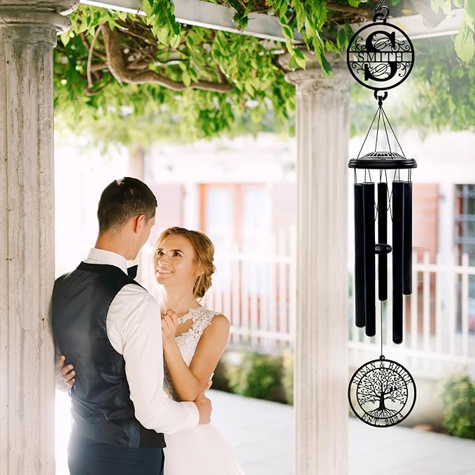 Personalized Weddings Wind Chime Gifts for Weddings or Anniversaries Custom Chime Gifts Custom Metal Sign Gift for Couple Parents Friends