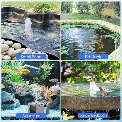 Antfraer Small Pond Filter Box - Pond Filter with Bio-Balls & Ceramic Rings, Submersible/Fountain Pump Compatible for Koi Ponds, Garden Fountains & Aquariums (No Built-in Pump)