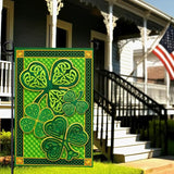 St Patricks Day Garden Flags Spring Green Shamrock Lucky Clover Holiday Yard Flag Porch Lawn Decorations 12x18 Double Sided Buffalo Plaid Saint for Farmhouse Holiday Happy St Patricks Day Outside