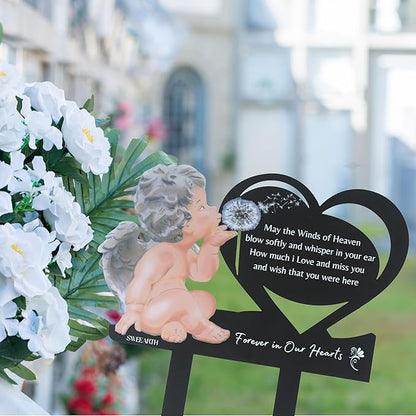 SWEEARTH Garden Decor for Outside – Express Your Eternal Love – Grave Decorations for Cemetery – Outdoor Decor – Cemetery Decorations for Grave – Grave Markers for Cemetery for Humans