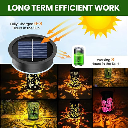 4 Pack Solar Light Replacement Tops(2.76 Inch Top, 2.36 Inch Bottom), Waterproof Replacement Solar Lantern Parts for Outdoor Hanging Lanterns DIY Table Lights Garden Patio Decor