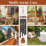 Memorial Sympathy Gifts for Loss of Mother, Memorial Wind Chimes for Loss of Mother Sympathy Gift, Bereavement Gifts for Loss of Mom, Windchimes in Memory of Mom Gold-MOM& Flower