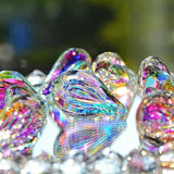 HDCRYSTALGIFTS 12pcs Suncatcher Crystal 50mm AB Loquat Shape Chandelier Parts Drops Prisms Hanging Crystal Sun Catchers,Colorful Glass Ornaments for Christmas Tree
