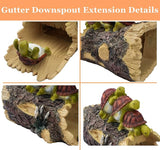 Funny Turtle Gutter Downspout Extender Statue, Garden Animal Decor Gutter Extension, Splash Block, Eco-Friendly Resin, Outdoor Decor Sculpture, Gutter Diverter Rain Perfect for 3"x4" Downspout