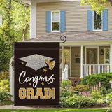 AVOIN colorlife Diploma Cap Congrats Grad Garden Flag 12x18 Inch Double Sided, Class Of 2026 Graduation Yard Outdoor Decoration