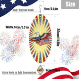 American Eagle Patriotic Helix Metal Wind Spinners for Yard and Garden,12 Inch 3D Stainless Steel Hanging Kinetic Yard Art Wind Sculpture Independence Day Decor Outdoor Indoor