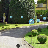 Solar Lights Outdoor Decorative, Solar Gazing Ball Mosaic Garden Stakes Decorative Waterproof Outdoor Lights for Pathway Yard Lawn Decoration (Green)