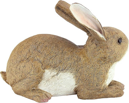 Design Toscano QM200861 Bashful The Bunny Lying Down Rabbit Outdoor Garden Statue, 10 Inch, full color