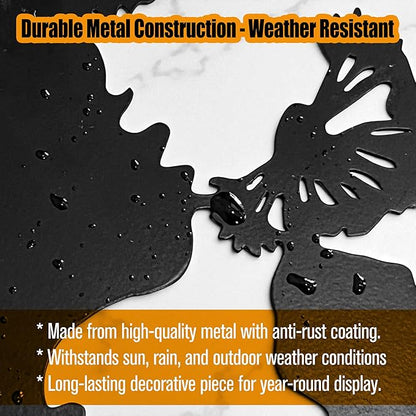 Girl Metal Dandelion Garden Stake – Dandelion Silhouette Sculpture Installation for Simple Balcony Decoration Scene, Outdoor Lawn Patio Yard Home Art Decor Figurines, Large Statues and Sculptures