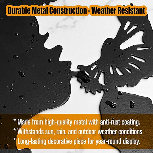 Girl Metal Dandelion Garden Stake – Dandelion Silhouette Sculpture Installation for Simple Balcony Decoration Scene, Outdoor Lawn Patio Yard Home Art Decor Figurines, Large Statues and Sculptures