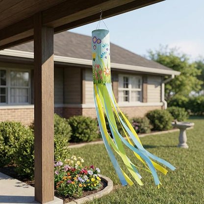 Madrona Brands Spring Wild Flowers Windsock for Outside 60 Inch | Durable Outdoor Decorative Hanging Wind Sock Flag | Patio, Yard, Garden
