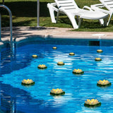 12PCS Waterproof Floating Lotus Light, 5’’+ 6’’ Floating Lily Lights Water Activated Artificial Flowers Battery Operated Warm White Light for Wedding Pool Anniversary Garden Decor