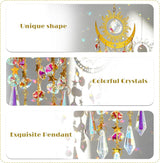 H&D HYALINE & DORA Crystal Sun Catcher Sun and Moon Suncatcher for Windows Hanging Indoor Outdoor Light Catcher for Home & Garden Decor