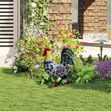 Metal Rooster Yard Decor,16 in Outdoor Chicken Statue Decoration for Patio Lawn Garden,3D Rooster Garden Statues,Chicken Yard Art Sculpture Outdoor Figurines,Metal Chicken Decor,1 Pcs (3 Color)