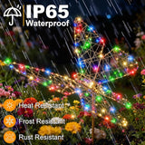 Lomotech Solar Garden Lights - 18" 240 Leds Foldable Outdoor Butterfly Garden Decor, Waterproof Larger Outdoor Solar Lights with Iron for Garden Patio Yard Lawn Pathway Decorations (Multicolor)