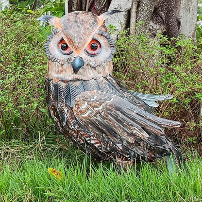 16.5" Metal Owl Statues Outdoor Garden Yard Art for Patio Backyard