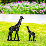Giraffe Metal Decorative Garden Stakes Giraffe Gifts for Women Men Mom Birthday Gifts Silhouette Statues for Garden Decor, Yard Art, Patio, Outside, Lawn Ornaments, Outdoor Decorations