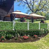Expandable Faux Ivy Fence Privacy Screen Stretchable Artificial Hedge Single Sided for Balcony Patio Garden (1PC, Grape)…