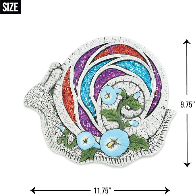 Accent Plus Bejeweled Snail Stepping Stone