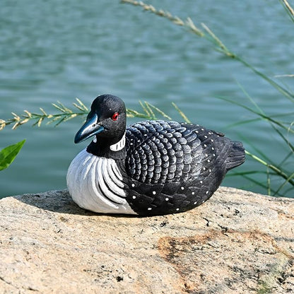 Loon Outdoors Bird Garden Decor: Backyard Birds Statues Cute Decorative Sculpture Lawn Ornament Small Realistic Duck Figurine Yard Decoration Rustic Outside Home Patio Gifts for Mom Women