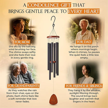 32 Inch Memorial Wind Chimes Outdoor, Wind Chimes for Loss of Loved One, Memorial Gifts for Loss of Mom, Sympathy Gifts for Mother, Father, Brother, Sister