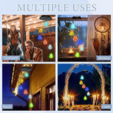 VIHOSE Solar Wind Chimes Lights Outdoor, Color Changing Hanging Solar Wind Chime, Laser Ball Mobile LED Lights for Outside Garden Yard Patio Decor, Waterproof