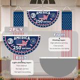 2PCS 250th Anniversary USA Flag, 1.5X3 FT 1776-2026 Fan Flags, 2 Ply Year American Anniversary Flag for Wall, Front Door, Porch, Fence, Outdoor Decorations (Style 2)