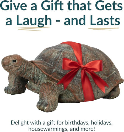 Sunnydaze Talia the Garden Turtle Statue - Turtle Garden Decor for Yard, Lawn, Patio Decor – 29" x 15" Durable Reinforced Glass Fiber - Gift Idea