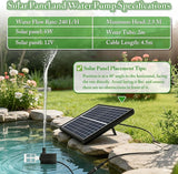 N/A Bamboo Solar Water Fountain Kit, Outdoor Bamboo Water Fountain Solar Powered, Bamboo Fountain Garden Water Feature, Bamboo Zen Fountain with 4 Water Outlets, for Garden Patio Pond,14in