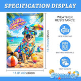 BlissYard Hello Summer Golden Retriever Garden Flag 12x18 Double Sided Vertical Outdoor Decor Beach Dog Tropical Yard Garden Lawn Banner Colorful Seasonal Display
