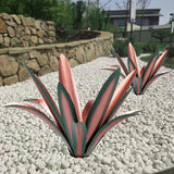 Large Tequila Rustic Sculpture, Rustic Metal Agave Plants for Outdoor Patio Yard Mexican Plant Garden， Agave Outdoor Lawn Ornaments Yard Stakes (Green 2pc)