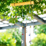 H&D HYALINE & DORA Crystal Sun Catcher Crystal Wind Chimes for Outside Rainbow Maker Suncatchers for Window Hanging Garden Home Decor